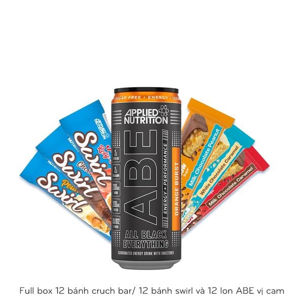 Combo 12 Protein Bar Và 12 ABE 330ml Vị Cam