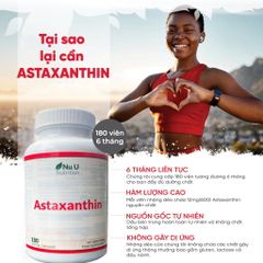 Nu U Nutrition Natural Astaxanthin 12mg 180 Viên | 180 Servings