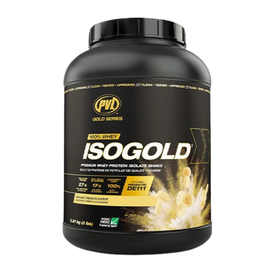 PVL Iso Gold - Premium Whey Protein With Probiotic 5Lbs (2.27KG | 71 Servings)