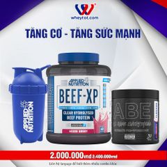 Combo Beef XP 1.8kg + ABE Pre-Workout 315gr + Bình Lắc Applied