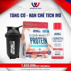 Combo Clear Whey 875gr + L Carnitine 480ml + Bình Lắc Applied