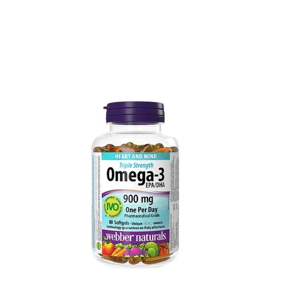 Dầu Cá Webber Naturals Triple Strength Omega-3 900mg 80 Viên