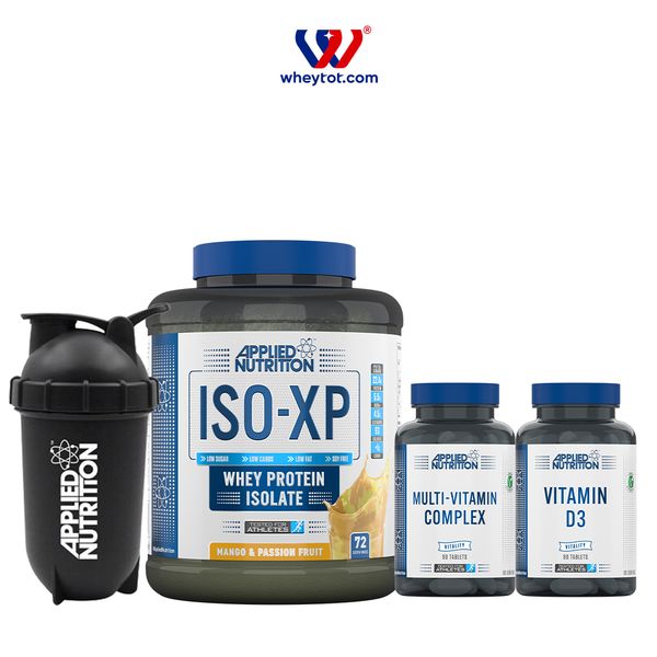 Combo Iso XP 1.8KG + Multi Vitamin + D3 + Bình Lắc Applied