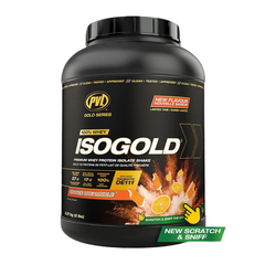 PVL Iso Gold - Premium Whey Protein With Probiotic 5Lbs (2.27KG | 71 Servings)