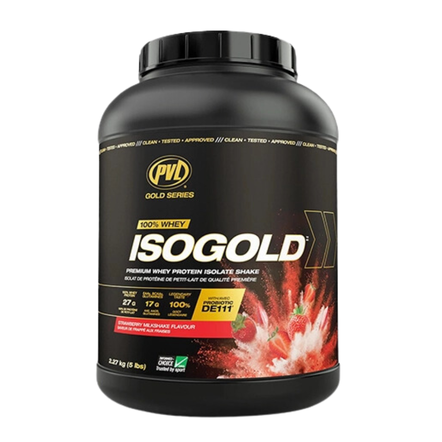 PVL Iso Gold - Premium Whey Protein With Probiotic 5Lbs (2.27KG | 71 Servings)