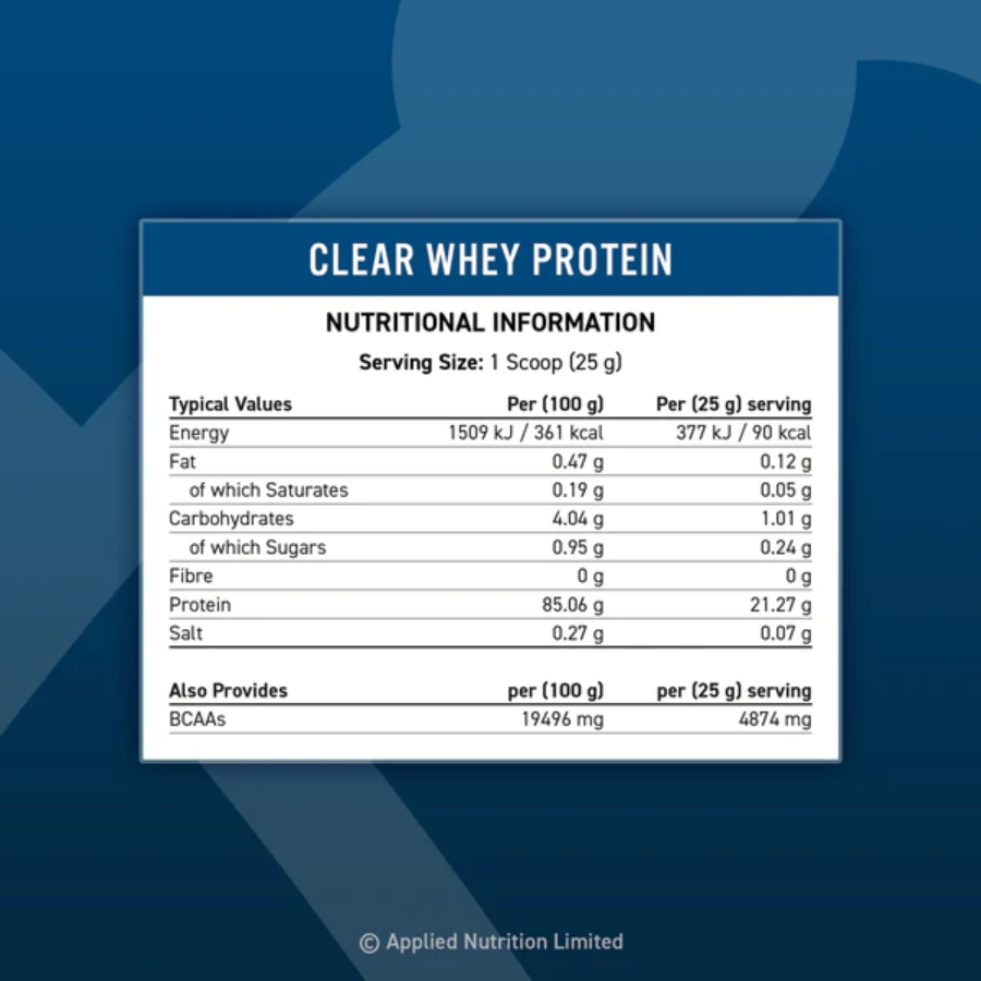 Applied Nutrition Clear Whey Protein 875G (35 Servings)