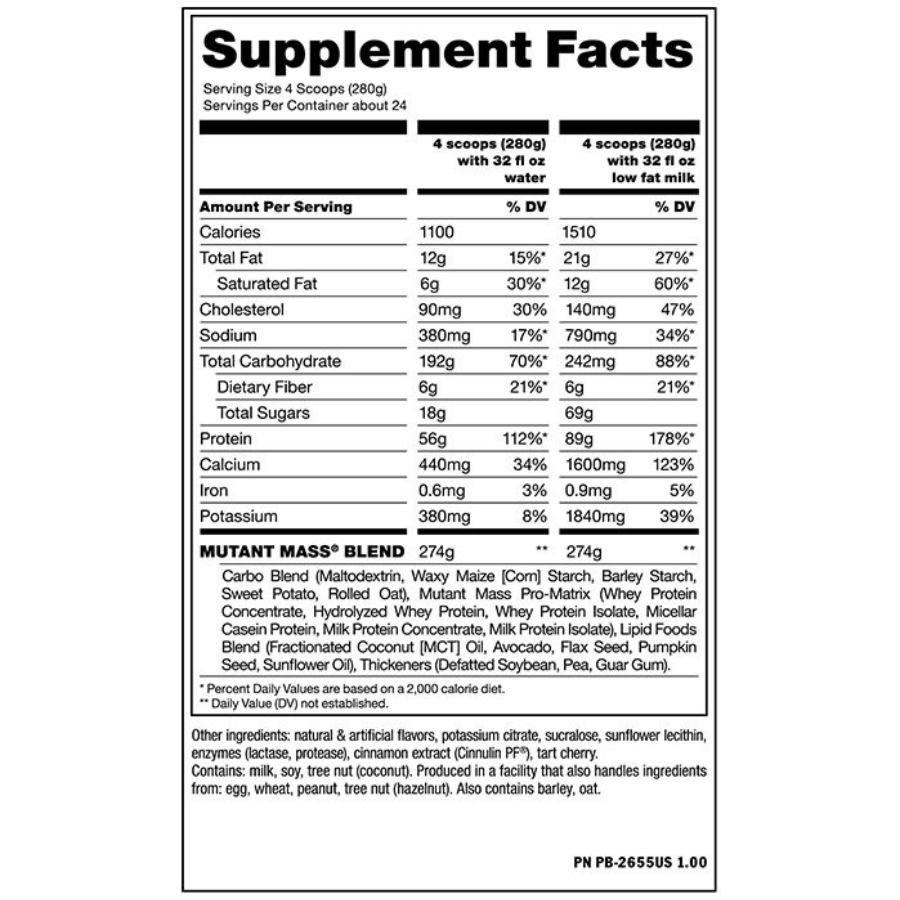 Mutant Mass Gainer 15Lbs (6.8KG)