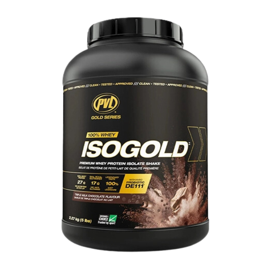 PVL Iso Gold - Premium Whey Protein With Probiotic 5Lbs (2.27KG | 71 Servings)