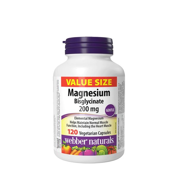 Webber Naturals Magnesium Bisglycinate 200mg, 120 Viên