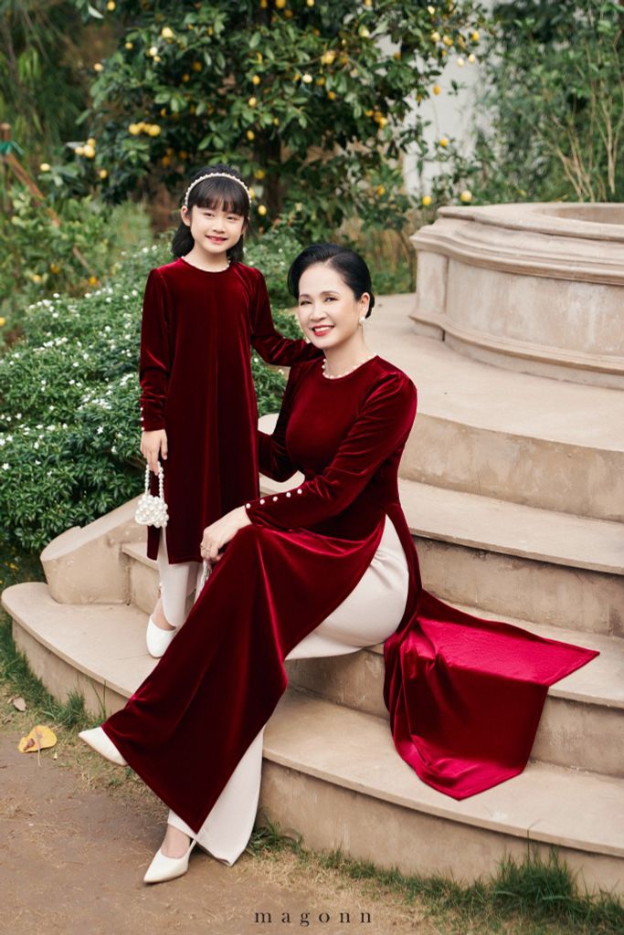 Áo Dài Tiểu Châu Sa (KIDS)-BF_70%