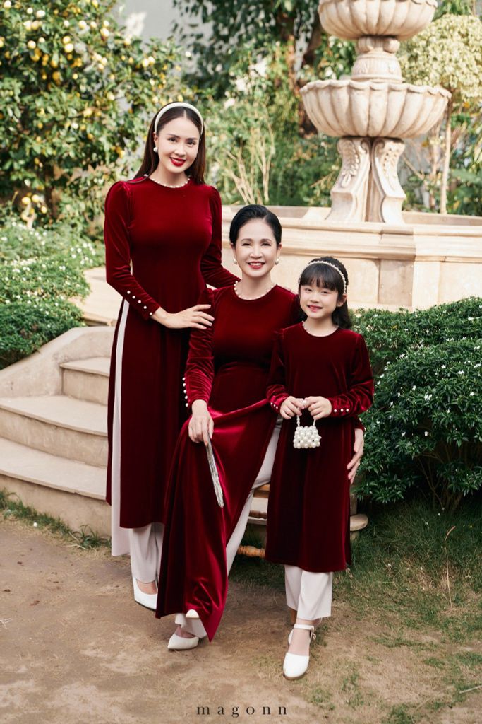 Áo Dài Tiểu Châu Sa (KIDS)-BF_70%