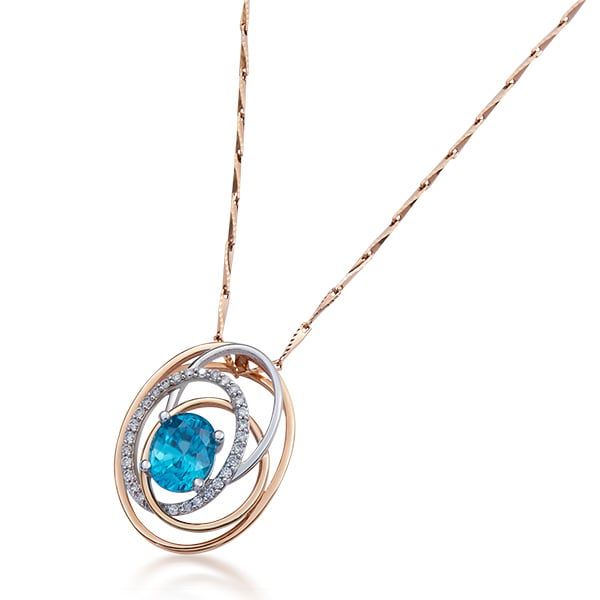  MẶT DÂY CHUYỀN - BLUE ZIRCON 