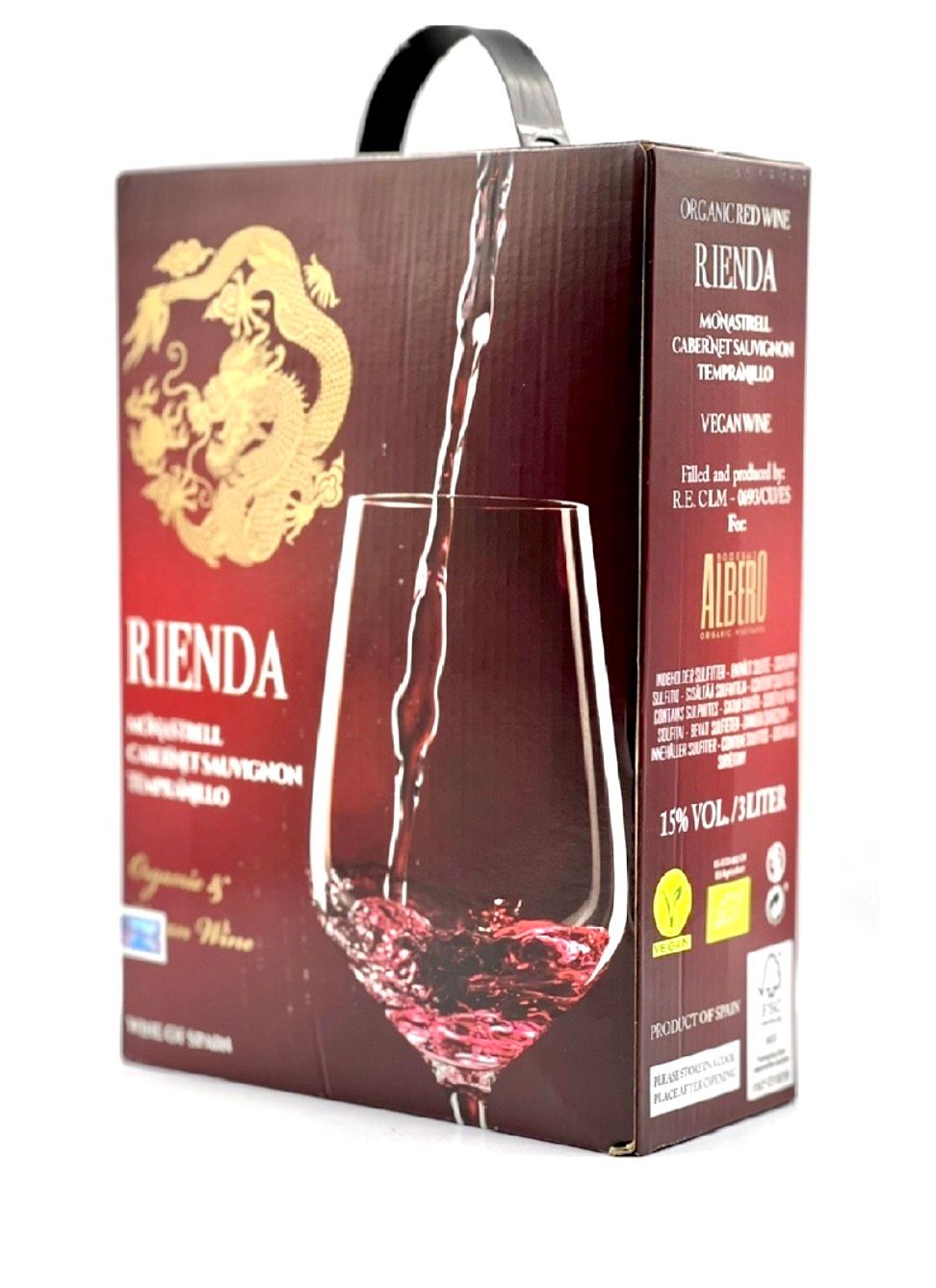 RIENDA-CABERNETSAUGVINOL,TEMPRANILL0.MONASTRELL  TBN