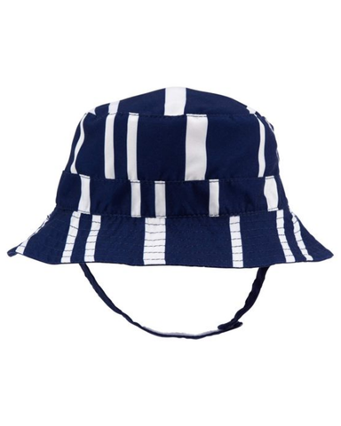 Nón Rộng Vành 2 Mặt Bé Trai Xanh Navy Và Hình Kẻ Trắng Carter's 0-24M