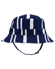 Nón Rộng Vành 2 Mặt Bé Trai Xanh Navy Và Hình Kẻ Trắng Carter's 0-24M