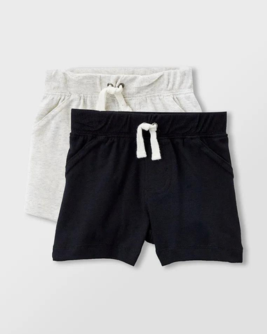 Set 2 Quần Ngắn Bé Trai Màu Xám Và Đen Carter's 0-24M