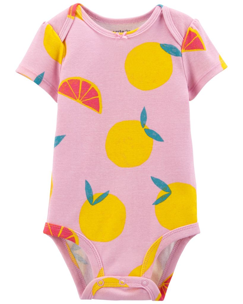 Bodysuit Liền Quần Bé Gái Màu Tím Hình Trái Cây Carter's 0-24M