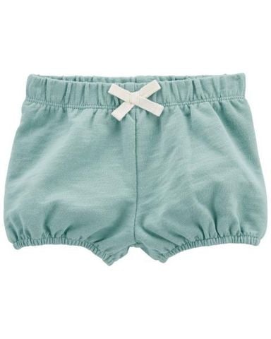 Quần Ngắn Bé Gái Bo Ống Màu Xanh Ngọc Carter's 0-24M