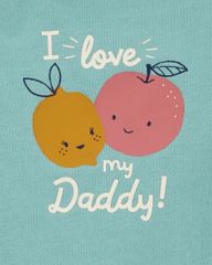 Bodysuit Liền Quần Bé Gái Màu Xanh Ngọc Chữ I Love My Daddy Carter's 0-24M