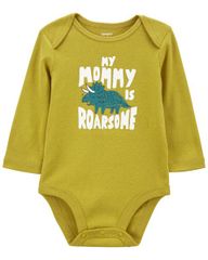 Bodysuit Liền Quần Cho Bé Màu Vàng Hình Khủng Long Carter's 0-24M