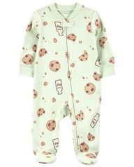 Bodysuit Liền Quần Dài Bé Gái Màu Xanh Lá Hình Bánh Quy Carter's 0-24M