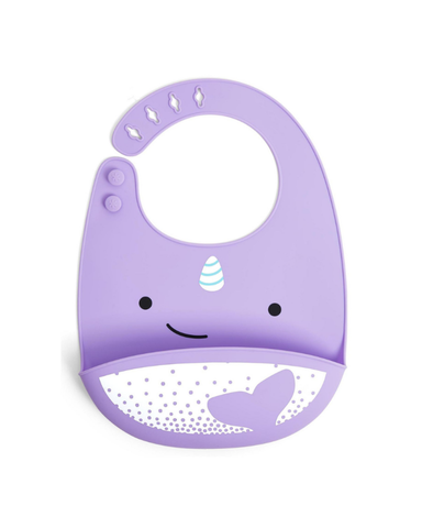 Yếm Ăn Dặm Silicone Zoo Skip Hop - Kỳ Lân Biển