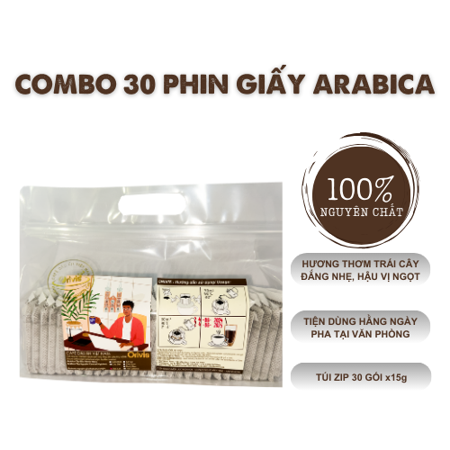  Cà Phê Arabica Túi 30 Phin Giấy 