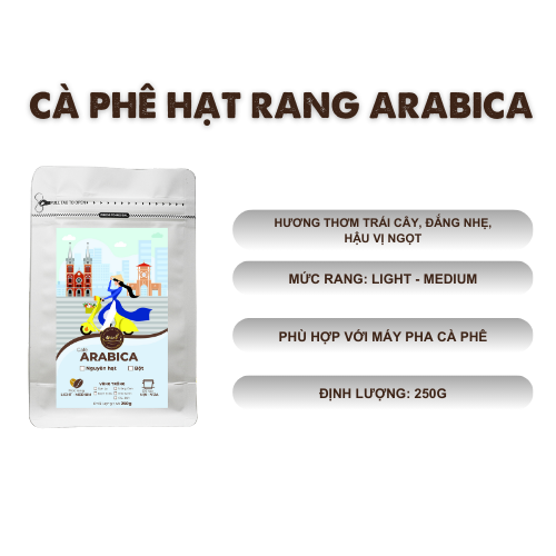  Cà Phê Arabica Gói 250g Hạt Rang Mộc 