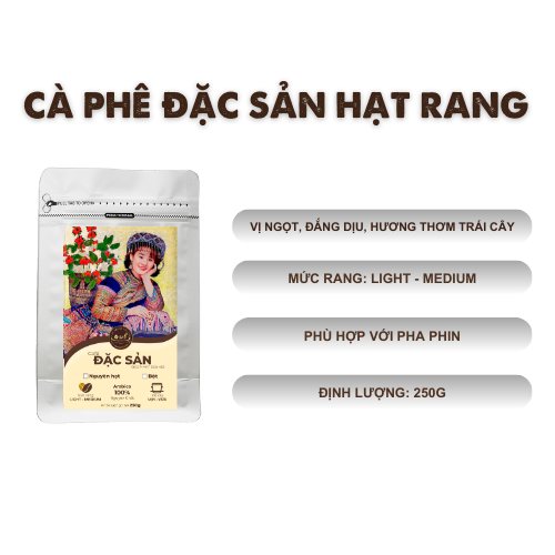  Cà Phê Đặc Sản Gói 250g Hạt Rang Mộc 