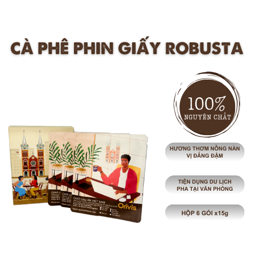  Cà Phê Robusta Hộp 6 Phin Giấy 