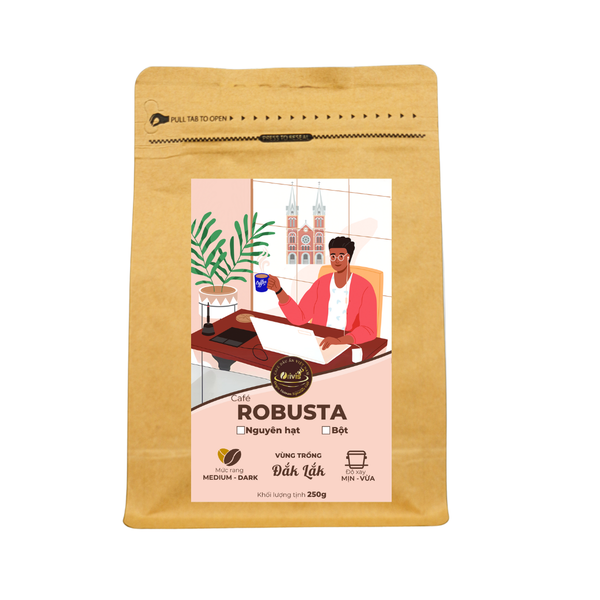  Cà Phê Robusta Gói 250g Bột Xay Mới 