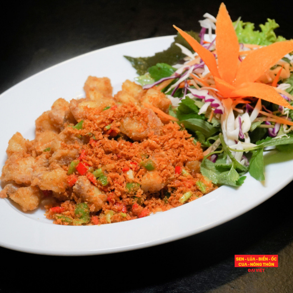  Chicken Cartilage Fried With Salt And Lemongrass - Sụn Gà Rang Muối 