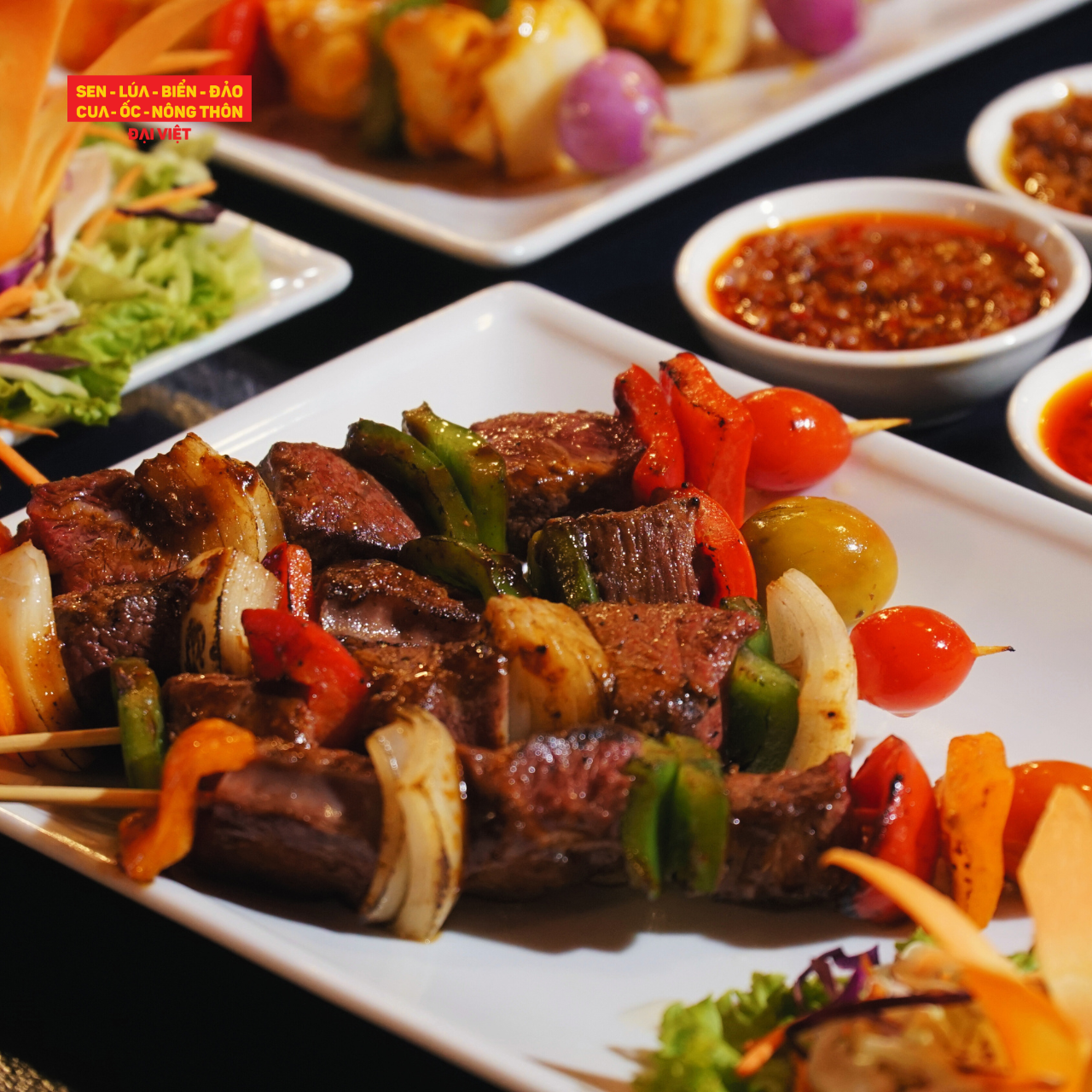  American Beef Skewers (4 skewers) - Xiên bò Mỹ (4 xiên) 