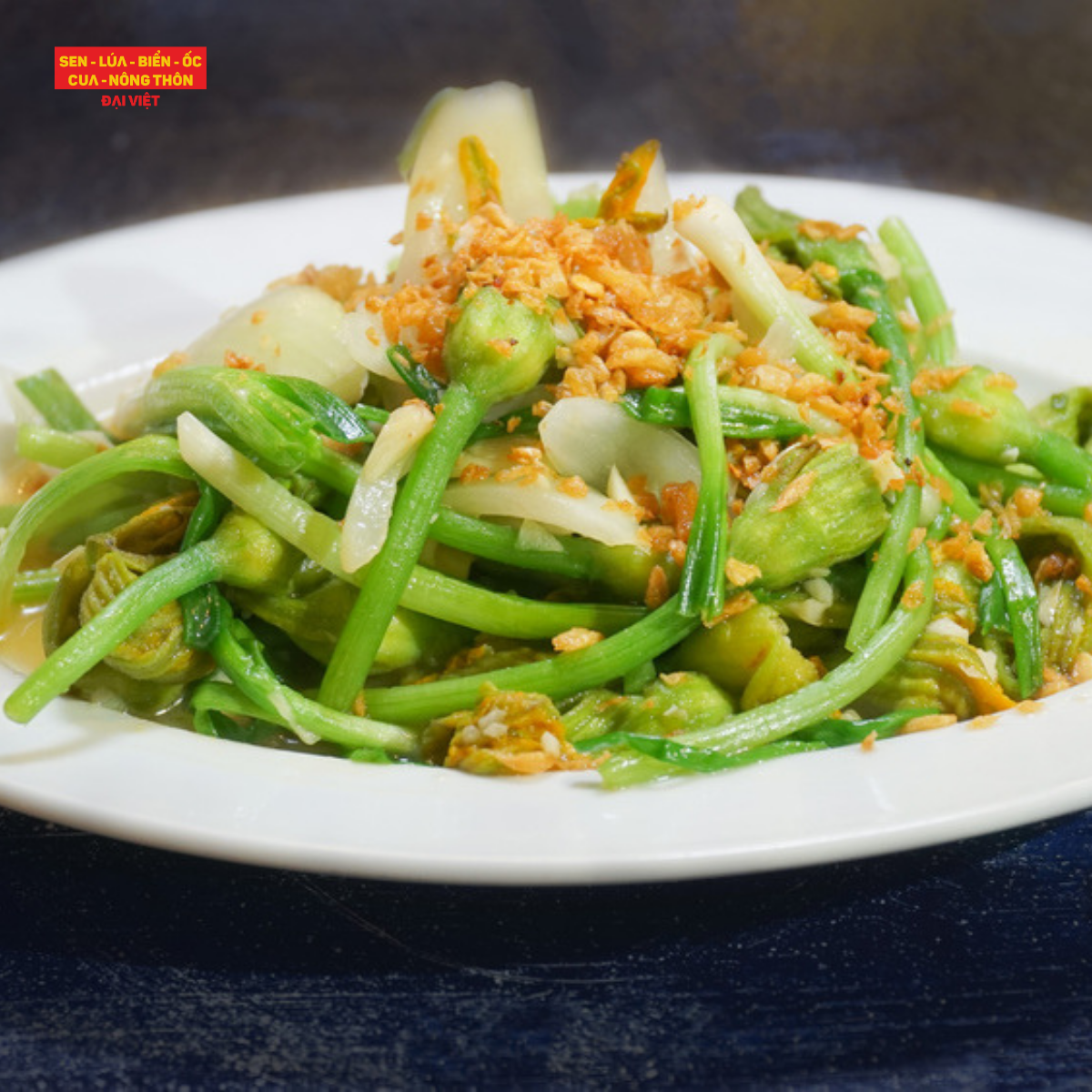  Stir-fried Pumpkin Flower With Garlic - Bông Bí Xào Tỏi 