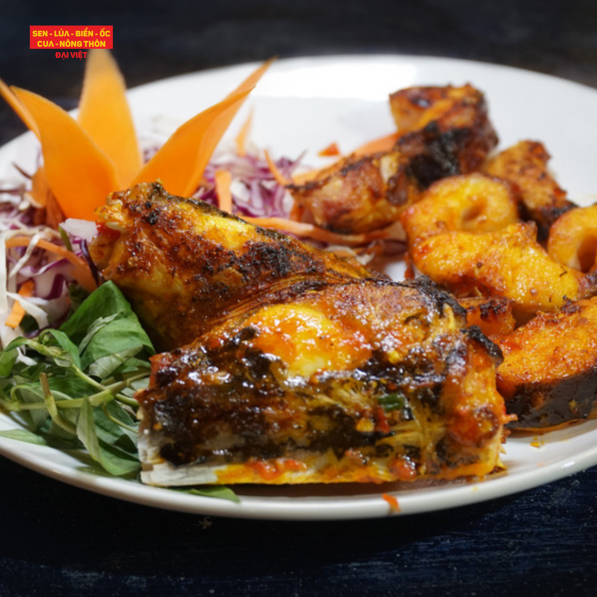  Grilled Bagridae Fish With Salt & Chilli - Cá Lăng Nướng Muối Ớt (Giá tính theo 1 con 1 kg) 