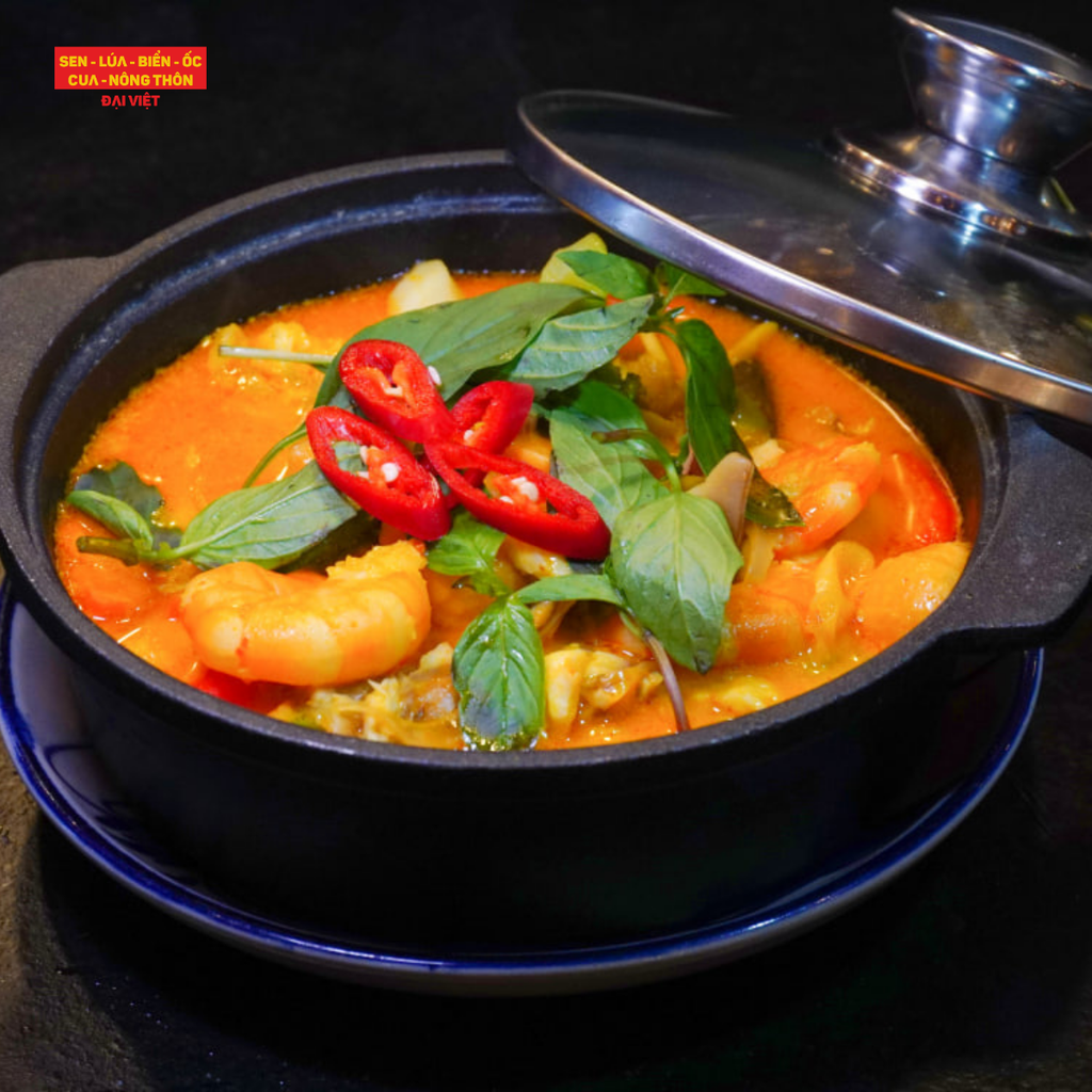  Seafood Curry With Vegetables Served With Steamed Rice Or Bread - Cà Ri Hải Sản 