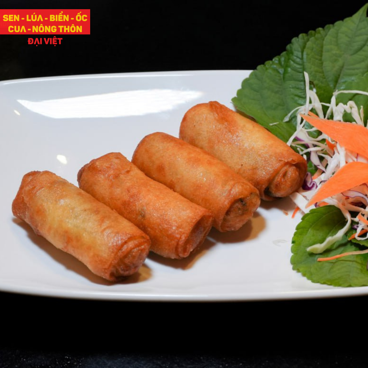 Vegetarian Deep-fried Spring Rolls (4 Pieces) - Chả Giò Chay (4 Cái) 