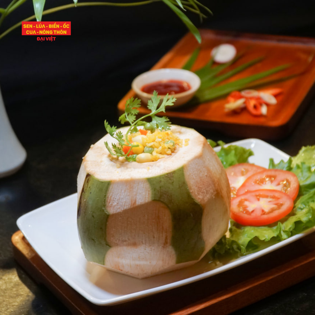  Vegetarian Coconut Fried Rice - Cơm Chiên Trái Dừa Chay 