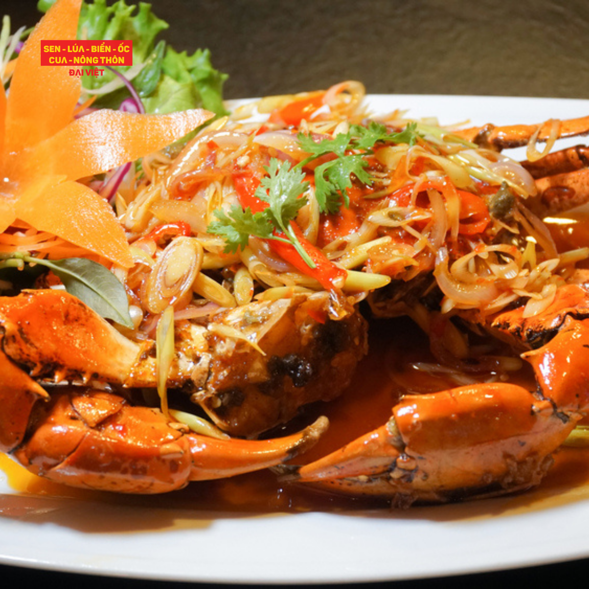  Pan-fried Ca Mau Crab With Lua Dai Viet Sauce - Cua Cà Mau Sốt Lúa Đại Việt (Giá tính theo 1 con 300 gram) 