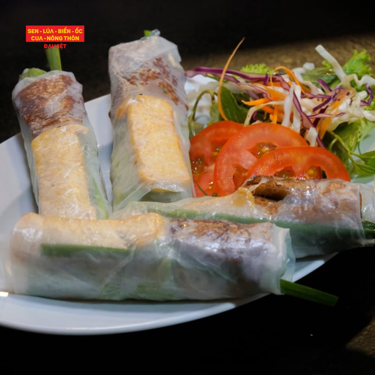  Fresh Spring Rolls With Tofu (4 Pieces) - Gỏi Cuốn Chay (4 Cái) 