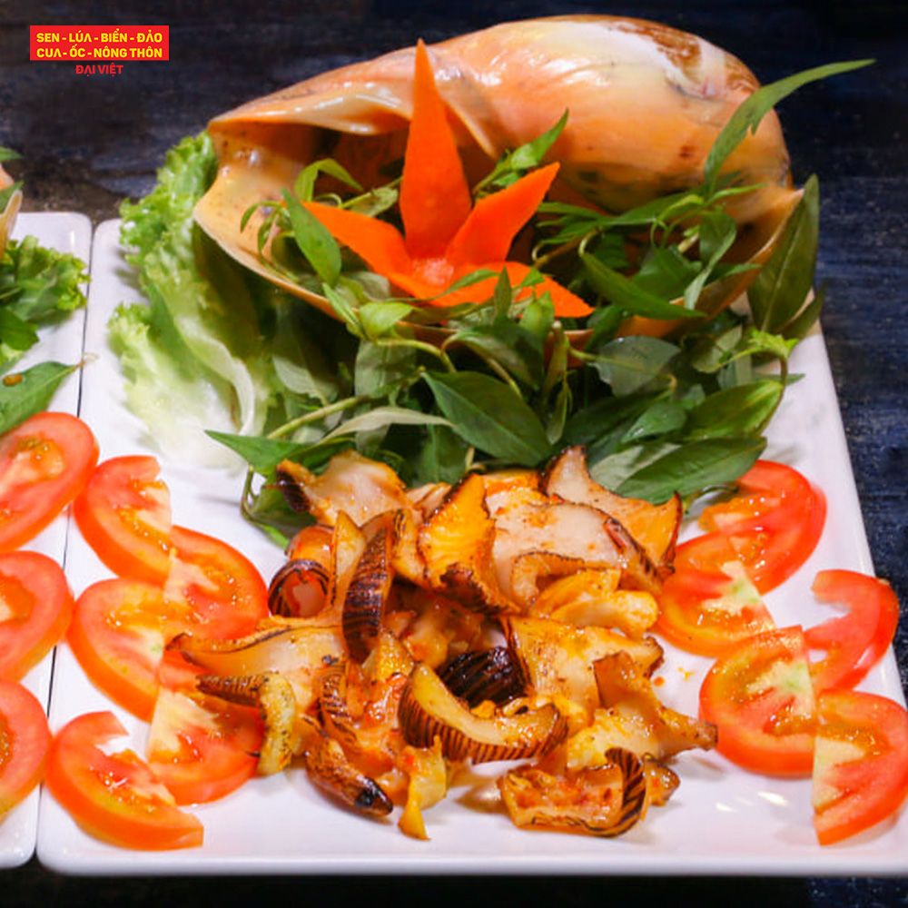  Grilled Melo Melo With Salt And Chili - Ốc giác vàng nướng muối ớt (con 1kg) 