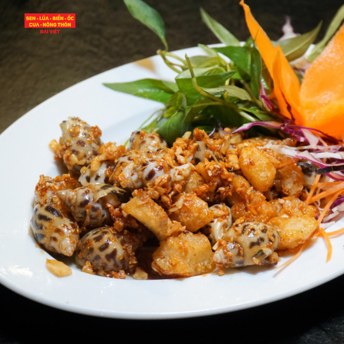  Pan-fried Sweet Snail With Garlic - Ốc Hương Cháy Tỏi 