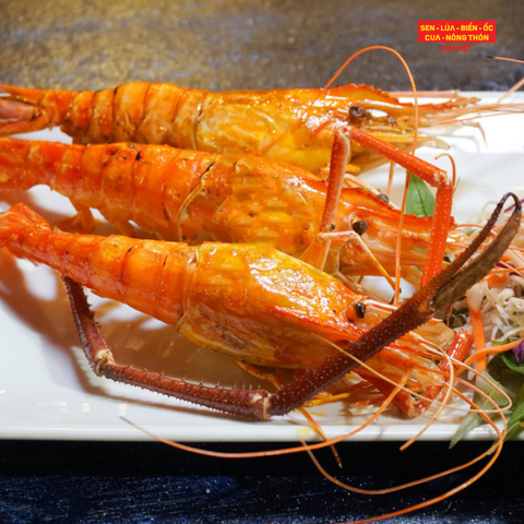  Tôm Càng Nướng Muối Ớt (Giá tính theo phần 300 gram) - Grilled Giant River Prawn With Salt & Chilli 