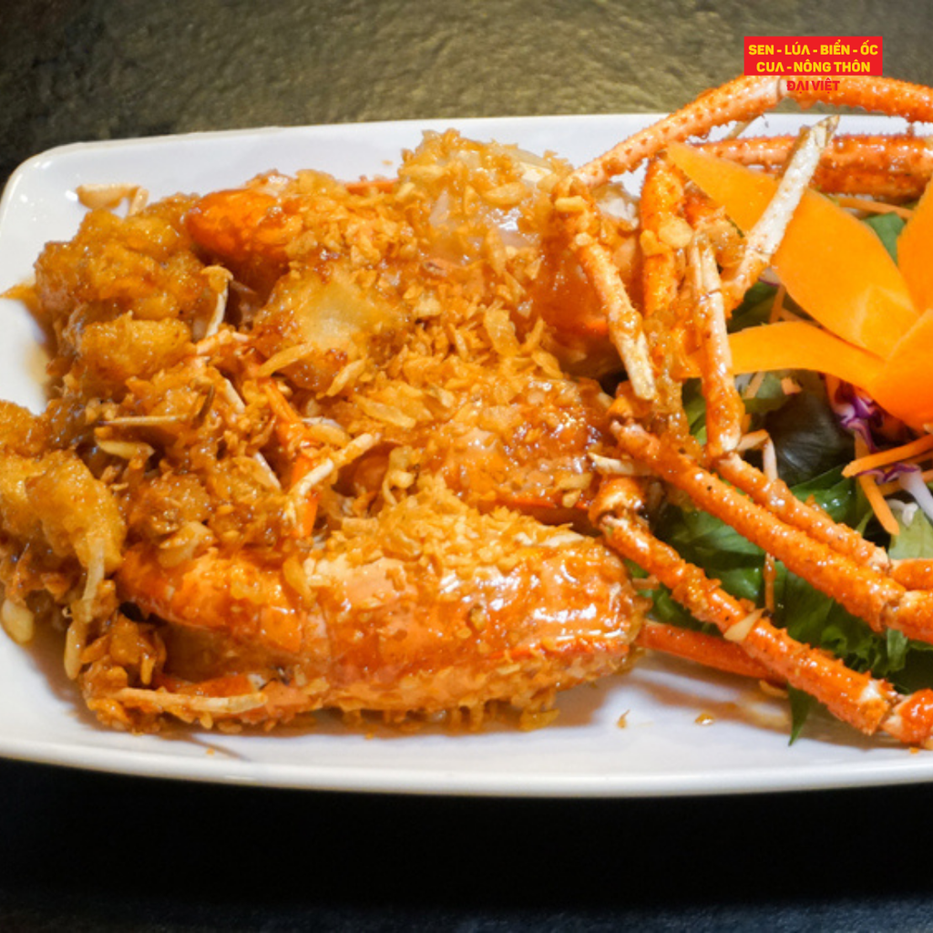  Pan-fried Giant River Prawn With Garlic - Tôm Càng Xanh Cháy Tỏi (Giá tính theo phần 300 gram) 