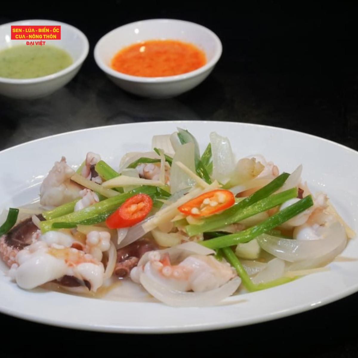  Steamed Octopus With Ginger - Bạch Tuộc Hấp Gừng (Giá tính theo phần 300 gram) 