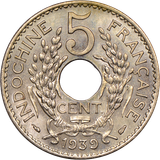  Xu 5 cent indochine - 1939 - XXVN DD 