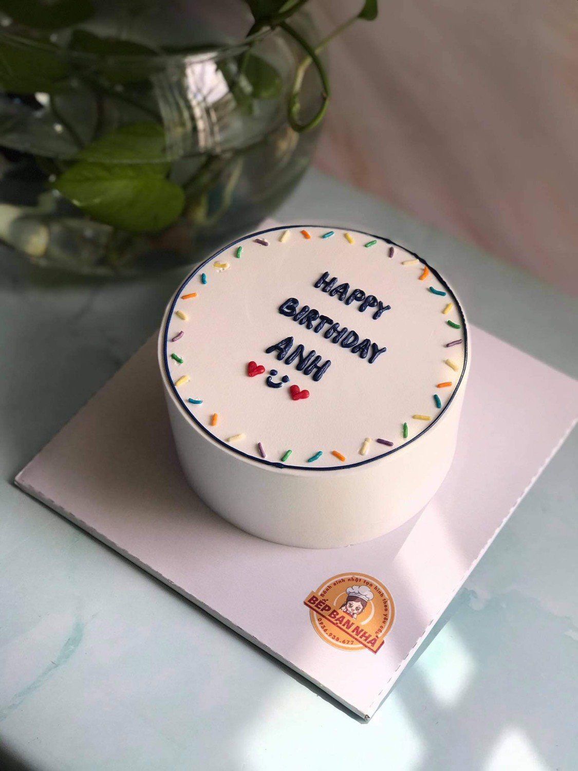 Bánh sinh nhật vẽ gia đình phong cách hàn quốc dễ thương bán chạy, Bánh kem Ngô Nghinh