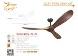  Quạt trần trang trí hiện đại cánh gỗ QVifa 40 