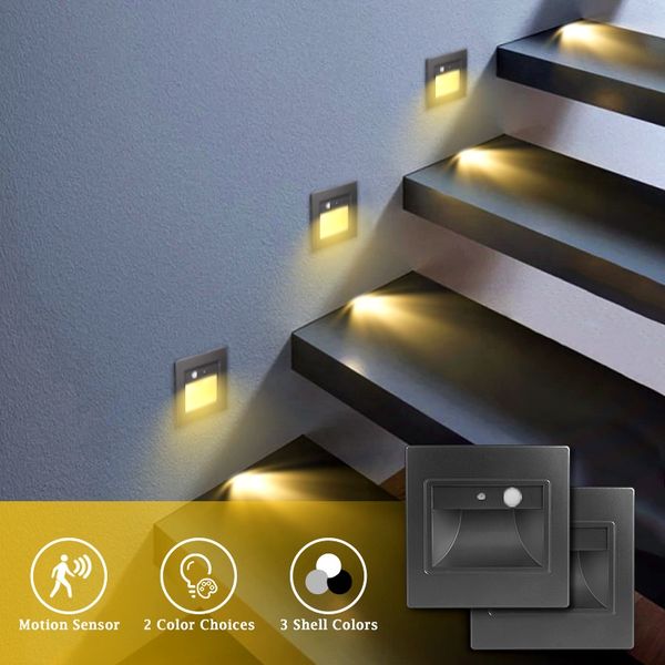  Đèn âm trần cầu thang cảm biến COB 2W-IP65, L120*W30*H75 Khoét Lỗ L105*H65 