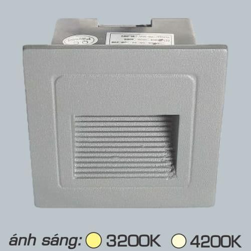  Đèn âm tường LX009 XÁM 3W 
